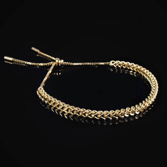 Bransoletka zaciskana STAL SZLACHETNA POZŁACANA