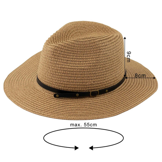 KAPELUSZ fedora letni SŁOMIANY DAMSKI MĘSKI panama SŁOMKOWY pleciony