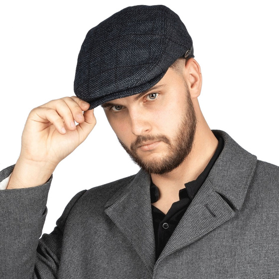 KASZKIET Męski Alessio Stylowy Elegancki FLAT CAP Jesień Zima Czapka RETRO