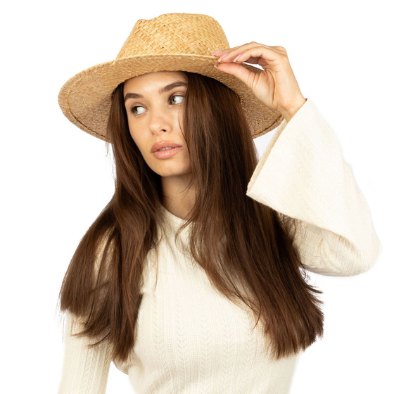 KAPELUSZ damski męski PANAMA fedora SŁOMKOWY lato ELEGANCKI