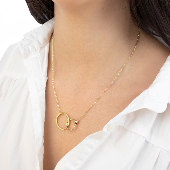 Naszyjnik nieskończoność STAL SZLACHETNA POZŁACANA