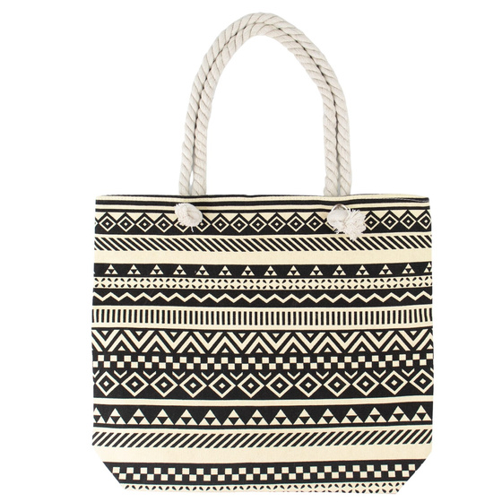 TORBA damska duża PLAŻOWA koszyk shopper LATO na ramię pojemna AZTEK