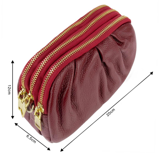 Alessio TOREBKA Damska na ramię CROSSBODY mała SKÓRA NATURALNA