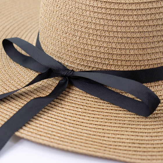 KAPELUSZ na lato SŁOMKOWY duże rondo SŁOMIANY letni DAMSKI kokarda