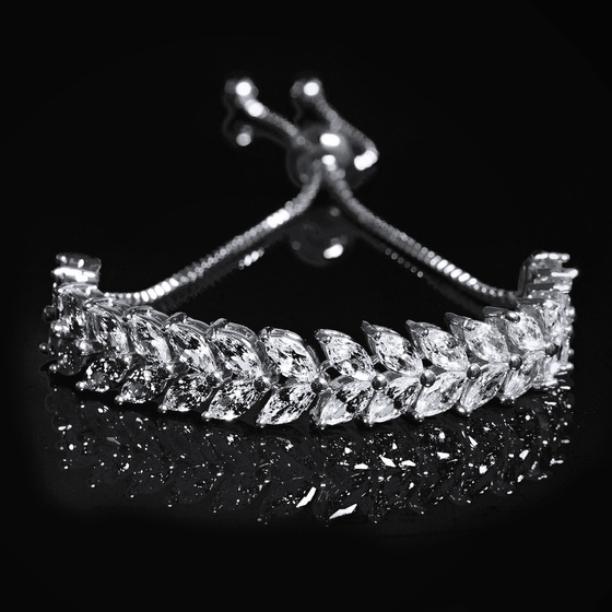 Bransoletka elegancka STAL SZLACHETNA POSREBRZANA