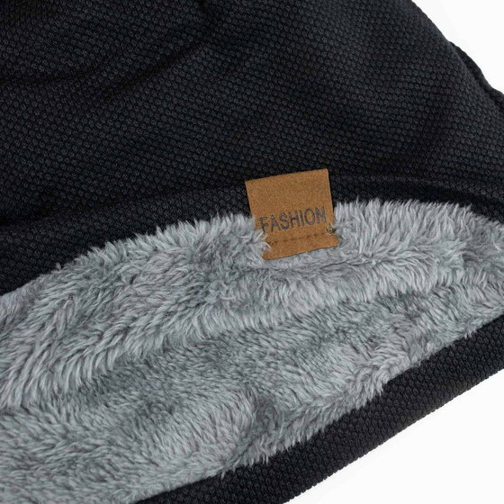 Czapka BEANIE smerfetka oversize MŁODZIEŻOWA ZIMOWA POLAR