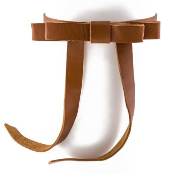 Choker NASZYJNIK kokarda brązowy