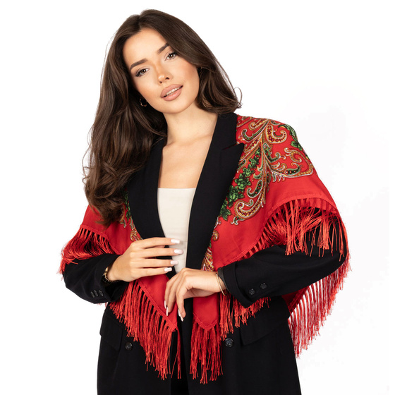 CHUSTA Ludowa Alessio GÓRALSKA Folk KWIATY DUŻA