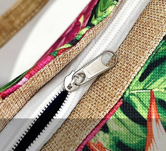 TOREBKA DAMSKA torba na lato duża BOHO letnia liście PLAŻOWA