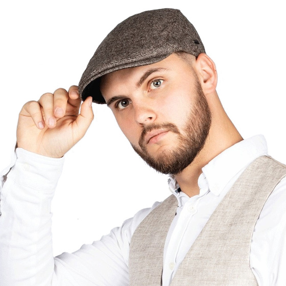 KASZKIET Męski Alessio Stylowy Elegancki FLAT CAP Jesień Zima Czapka RETRO
