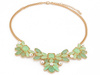 NASZYJNIK zielony KOLIA złoty