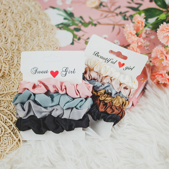 ZESTAW SCRUNCHIES gumki do włosów 6 sztuk FROTKI