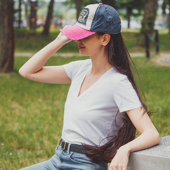 Czapka męska damska kaszkietówka Z DASZKIEM vintage retro BEJSBOLÓWKA