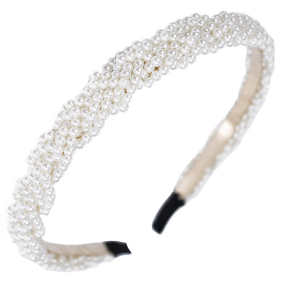 OPASKA DO WŁOSÓW perłowa PEREŁKI sztywna