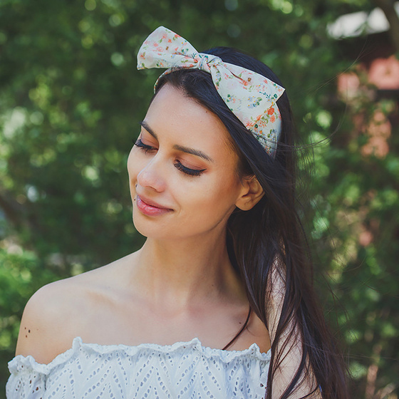 OPASKA do włosów KOKARDA węzeł KWIATY supeł