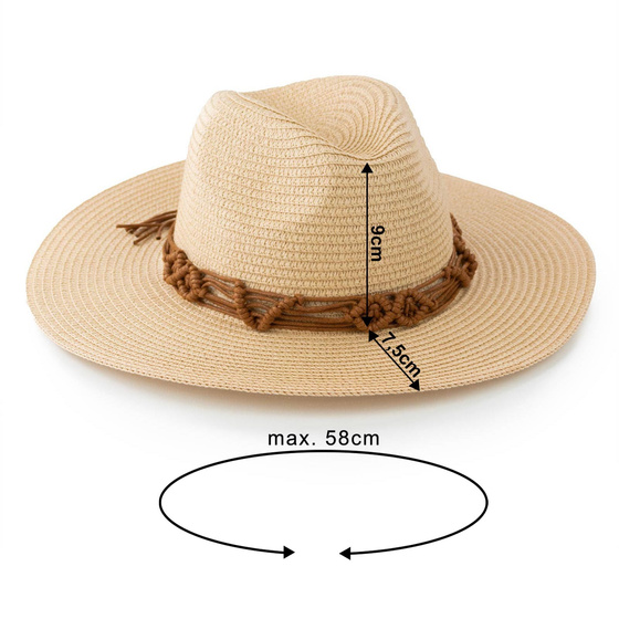 KAPELUSZ fedora letni SŁOMIANY DAMSKI MĘSKI panama SŁOMKOWY pleciony