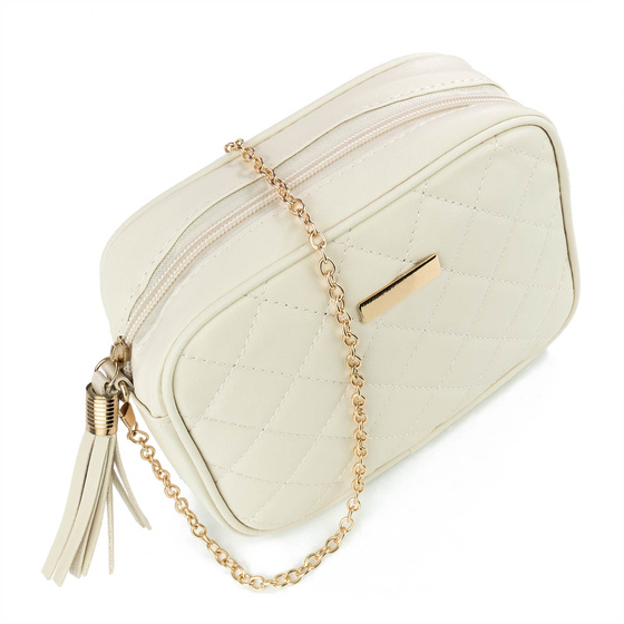 Alessio TOREBKA Damska PIKOWANA na ramię łańcuszek QUILTED CROSSBODY