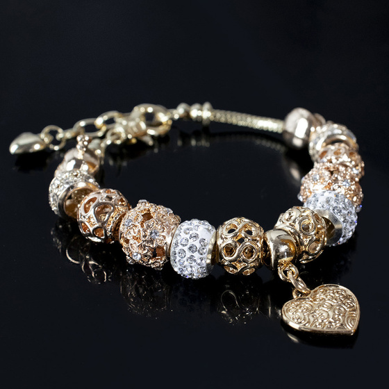 BRANSOLETKA złota damska STAL SZLACHETNA POZŁACANA