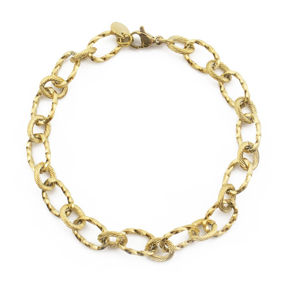 Bransoletka damska STAL SZLACHETNA POZŁACANA