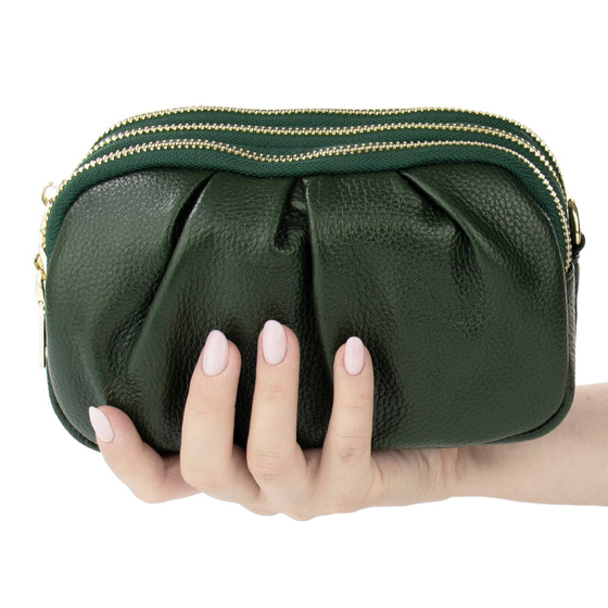 Alessio TOREBKA Damska na ramię CROSSBODY mała SKÓRA NATURALNA