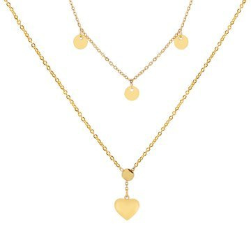 Naszyjnik damski STAL SZLACHETNA POZŁACANA