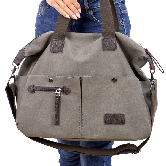 TORBA na ramię DUŻA podróżna miejska WOREK SHOPPER pojemna