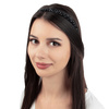 OPASKA DO WŁOSÓW wąska koraliki SZTYWNA elegancka błyszcząca
