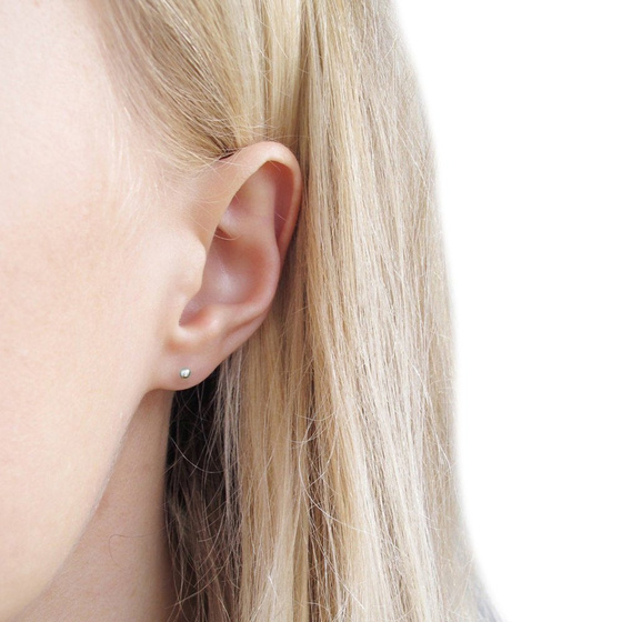 KOLCZYKI kulki SREBRNE stal chirurgiczna 0,3 cm