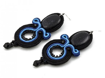 KOLCZYKI SUTASZ KOBALT