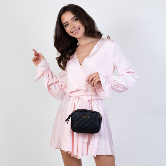 Alessio TOREBKA Damska PIKOWANA na ramię łańcuszek QUILTED CROSSBODY