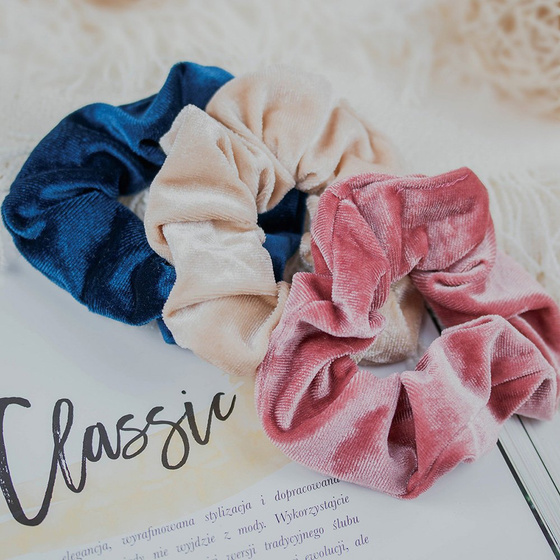 GUMKA DO WŁOSÓW scrunchies FROTKA welur SZMARAGD