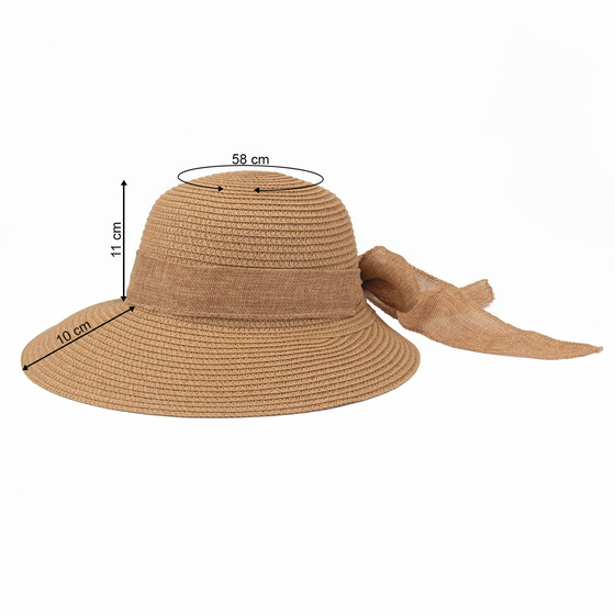 KAPELUSZ DAMSKI Alessio słomkowy boho lato plaża słomiany KOKARDA