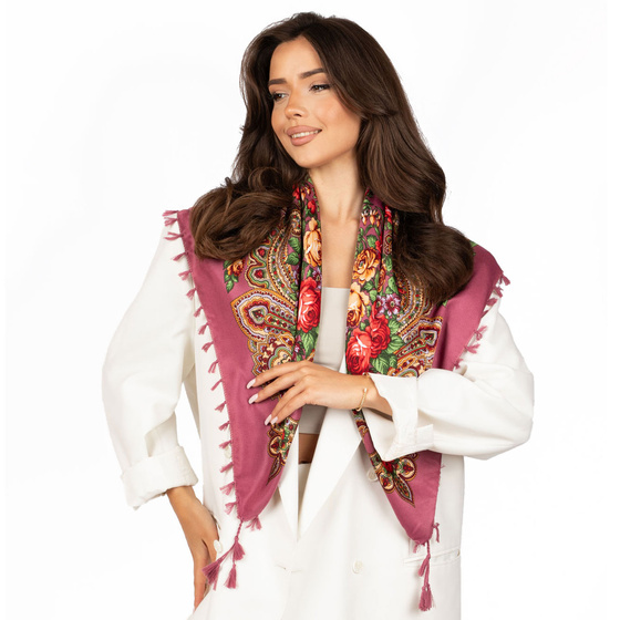 CHUSTA Ludowa Alessio GÓRALSKA Folk KWIATY DUŻA