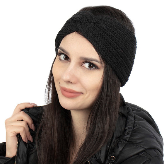 OPASKA DO WŁOSÓW zimowa TURBAN damska WĘZEŁ ciepła na głowę