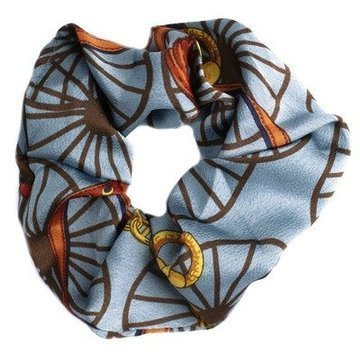 GUMKA DO WŁOSÓW niebieska SCRUNCHIES wzór FROTKA