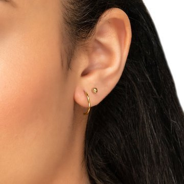 KOLCZYKI ZESTAW kulka STAL SZLACHETNA POZŁACANA