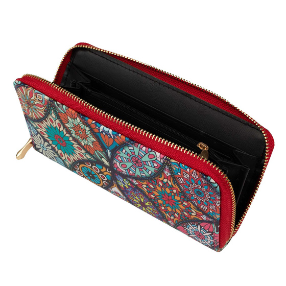 PORTFEL DAMSKI Alessio PORTMONETKA Miękki Styl Ludowy FOLK