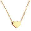 NASZYJNIK złote serce STAL SZLACHETNA POZŁACANA