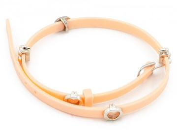 BRANSOLETKA JELLY owijana brzoskwiniowa