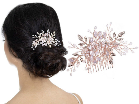 OZDOBA DO WŁOSÓW rose gold ŚLUBNA grzebyk ŚLUB