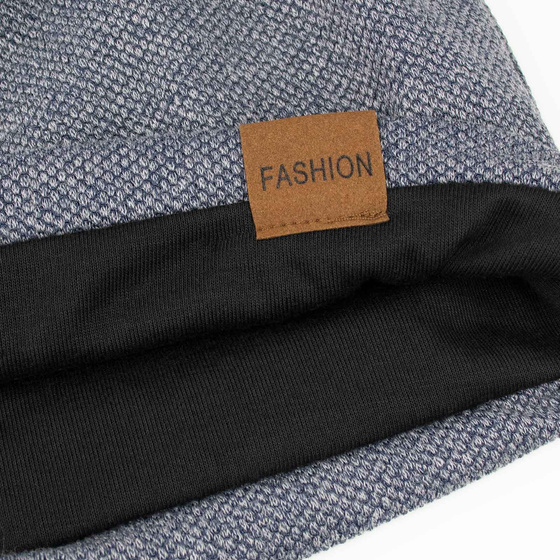 Czapka BEANIE smerfetka oversize MŁODZIEŻOWA ZIMOWA