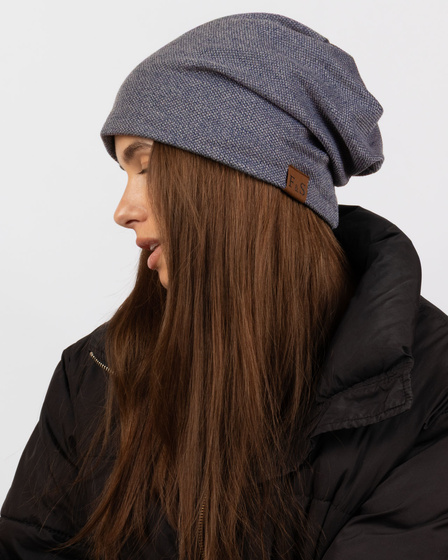 Czapka BEANIE smerfetka oversize MŁODZIEŻOWA ZIMOWA