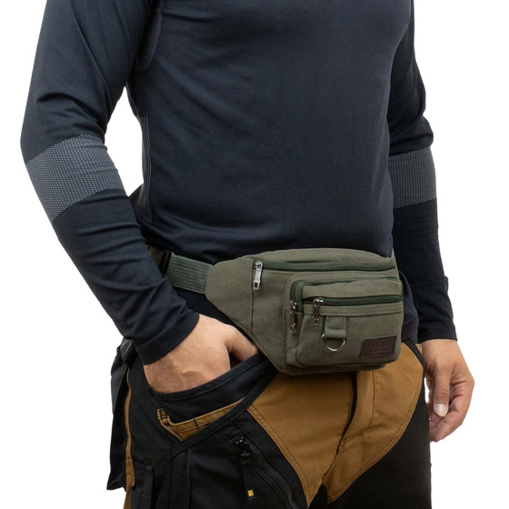 Alessio NERKA Torebka saszetka BIODRÓWKA męska POJEMNA z paskiem