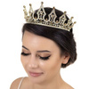 KORONA diadem KRYSZTAŁY tiara ŚLUBNA złota ŚLUB