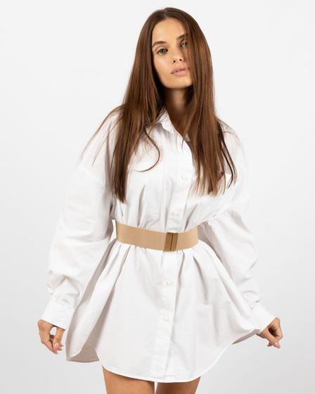 SZEROKI PASEK DAMSKI Alessio DO SUKIENKI elastyczny GUMA BEŻOWY Rozmiar S