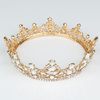 KORONA Diadem Tiara MISS GLOW ŚLUBNA ZŁOTA cyrkonie KRYSZTAŁY
