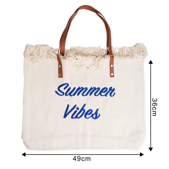 TOREBKA DAMSKA na ramię TORBA duża BOHO shopper pojemna PLAŻOWA