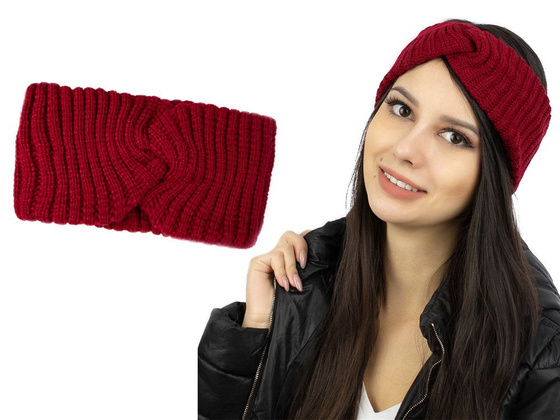 OPASKA DO WŁOSÓW turban na głowę GRUBA zimowa SZEROKA węzeł elastyczna