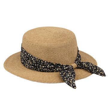 KAPELUSZ DAMSKI Alessio słomkowy boho lato plaża KOKARDA słomiany