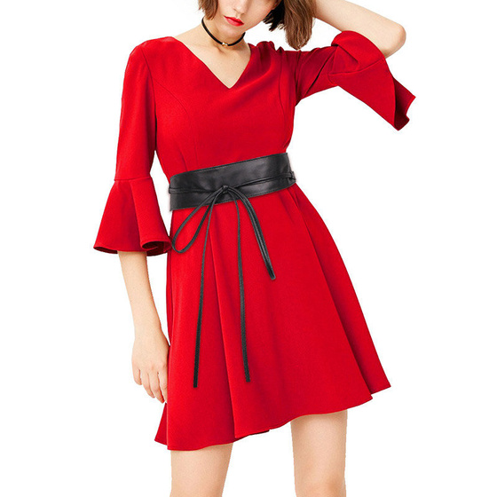 PASEK damski WIĄZANY do sukienki BOHO szeroki